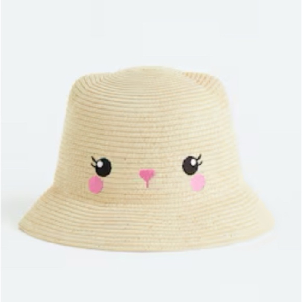 H&M Adorable Bunny Face Kids Straw Hat